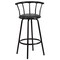 Emma and Oliver Crown Back Metal Barstool with Vinyl Swivel Seat